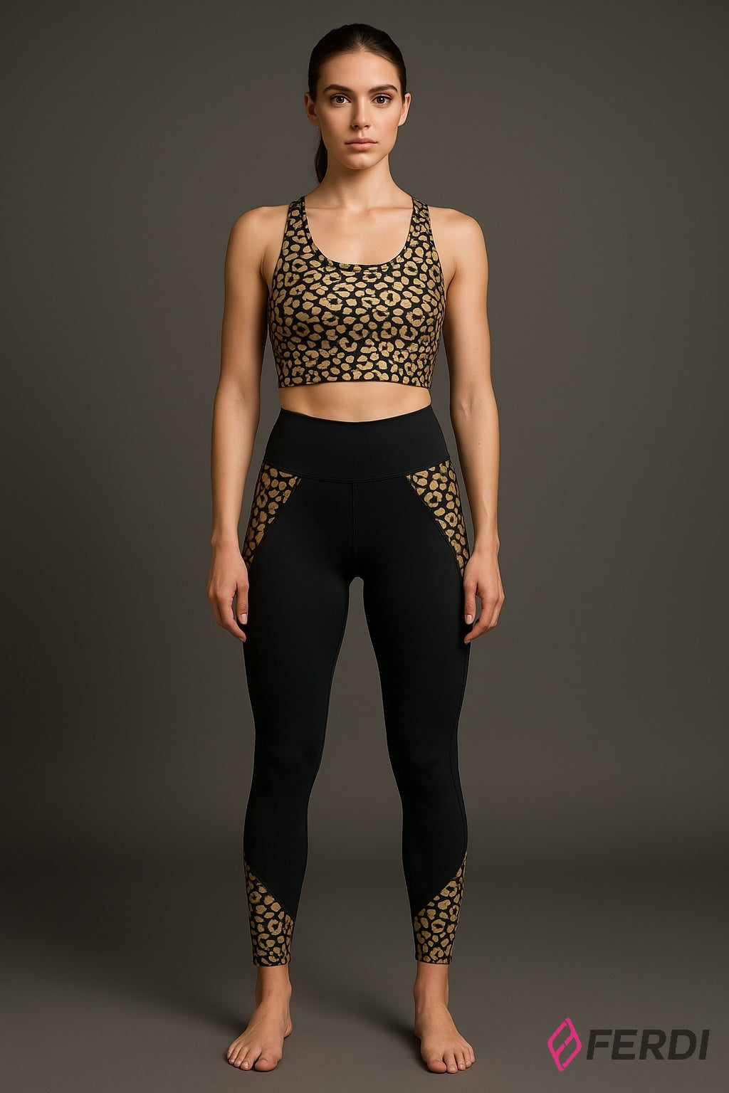 Set Deportivo para Dama – Blusa Crop Deportiva y Leggings de Compresión con detalles