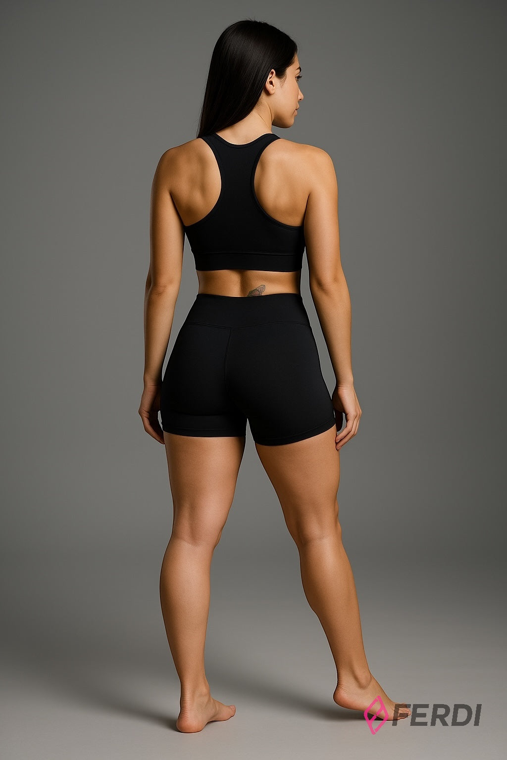 Short Deportivo Mujer Cintura Alta – Negro