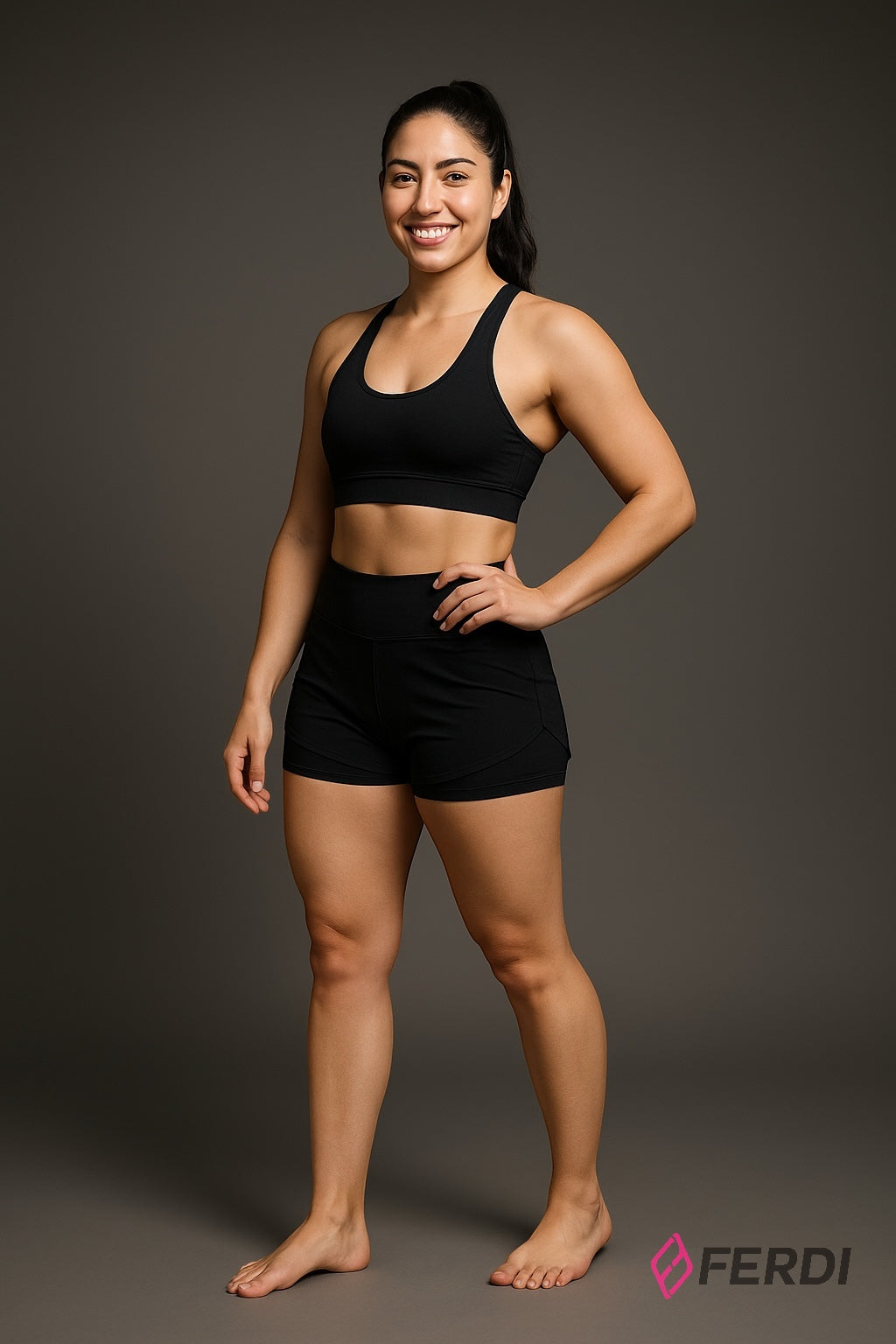 Short Deportivo Doble Capa para Mujer – Negro