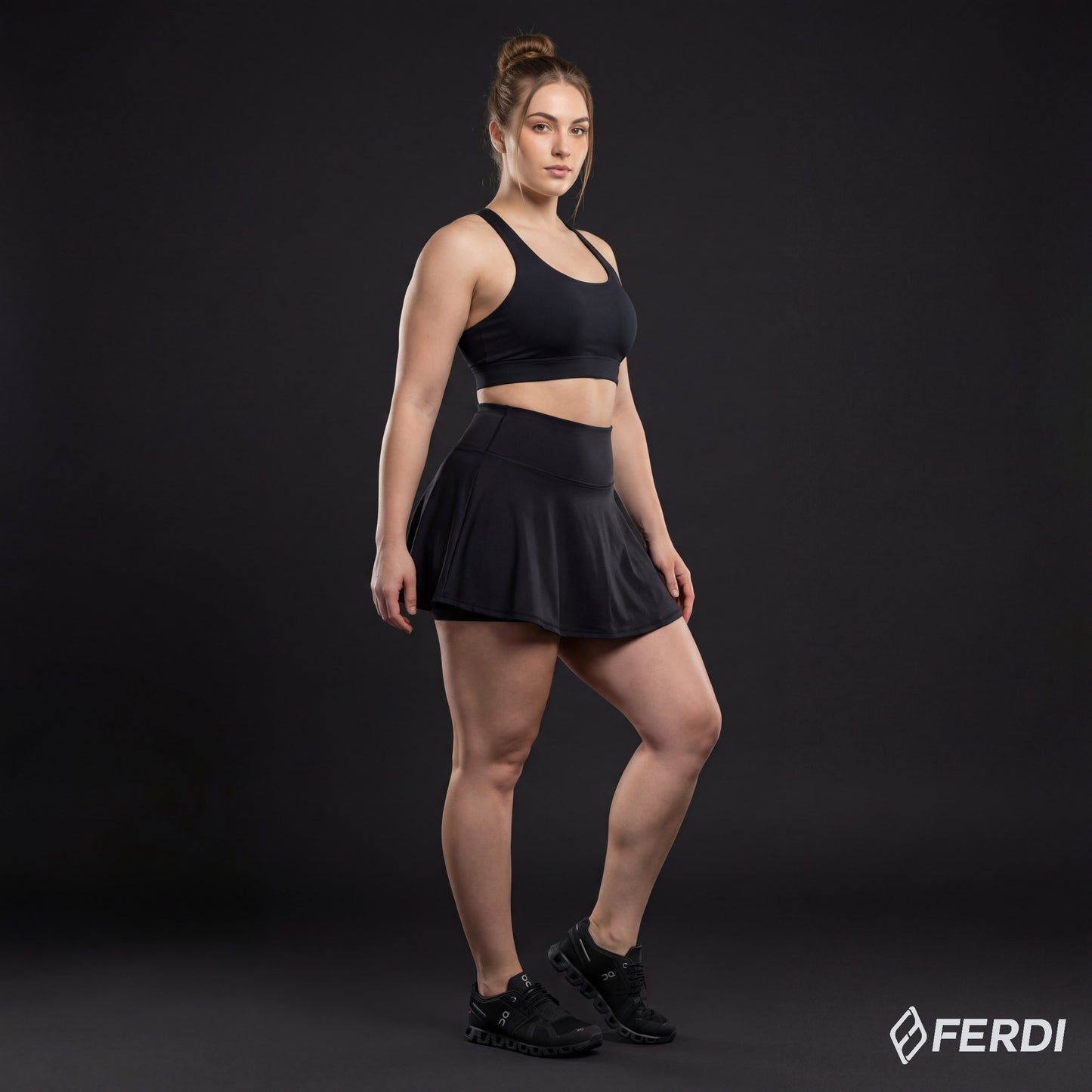 Falda Short Deportiva Mujer – Cintura Alta y Bolsas Internas