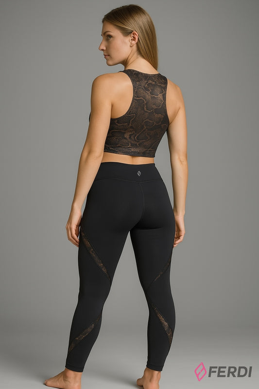 Set Deportivo para Dama – Blusa Crop Deportiva y Leggings de Compresión