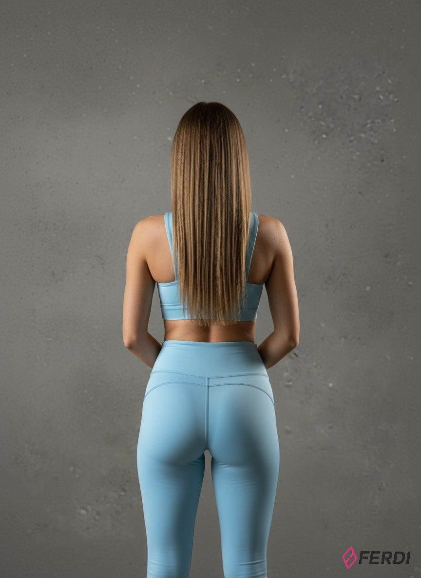 SET Deportivo "Cielo Sereno" | Top Nudo y Leggings de Alto Rendimiento