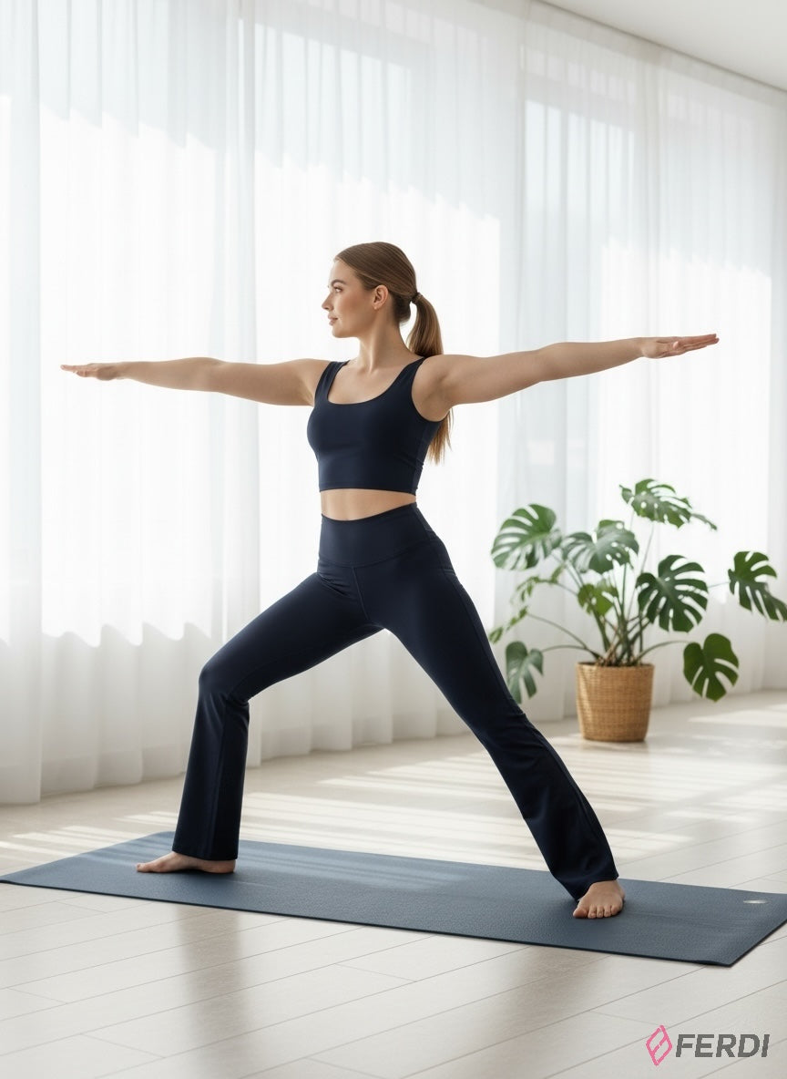 SET Deportivo Esencial | Top Corto y Leggings Acampanados de Alto Rendimiento